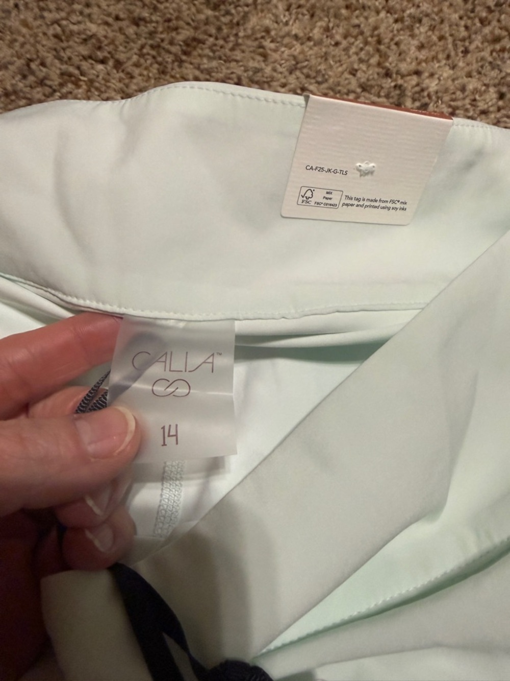 CALIA TrueLight Mint Golf Skort Womens Size 14 NWT - Picture 7 of 8